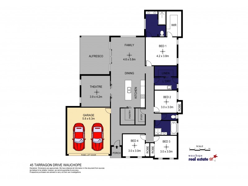 45 Tarragon Drive, Wauchope NSW 2446 Floorplan