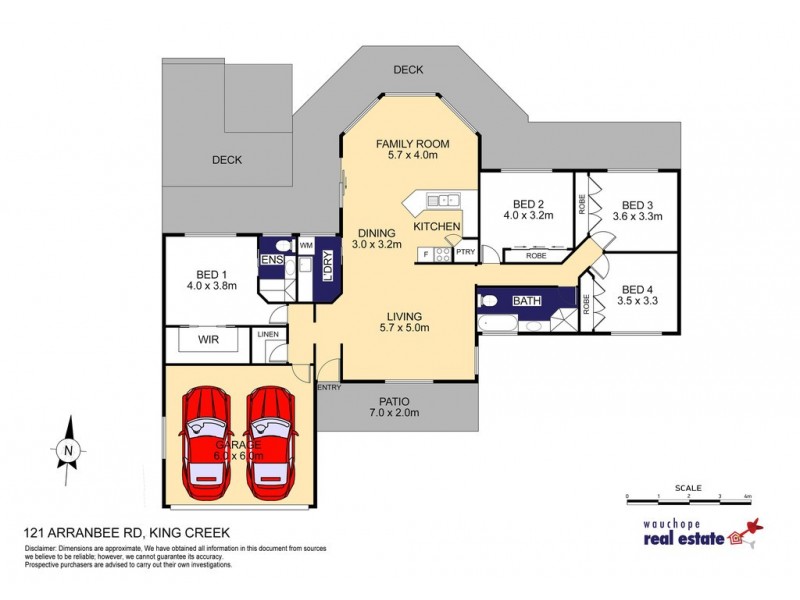 121 Arranbee Road, King Creek NSW 2446 Floorplan