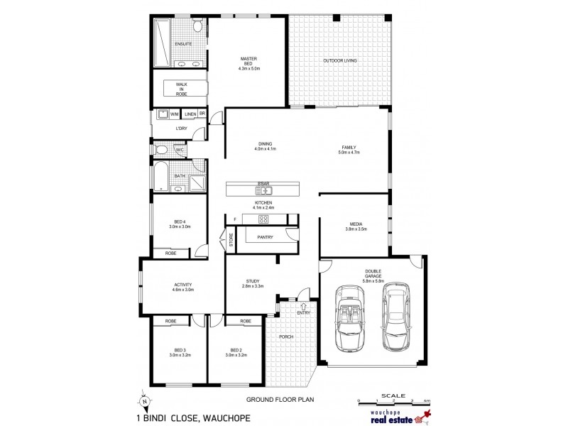 1 Bindi Close, Wauchope NSW 2446 Floorplan