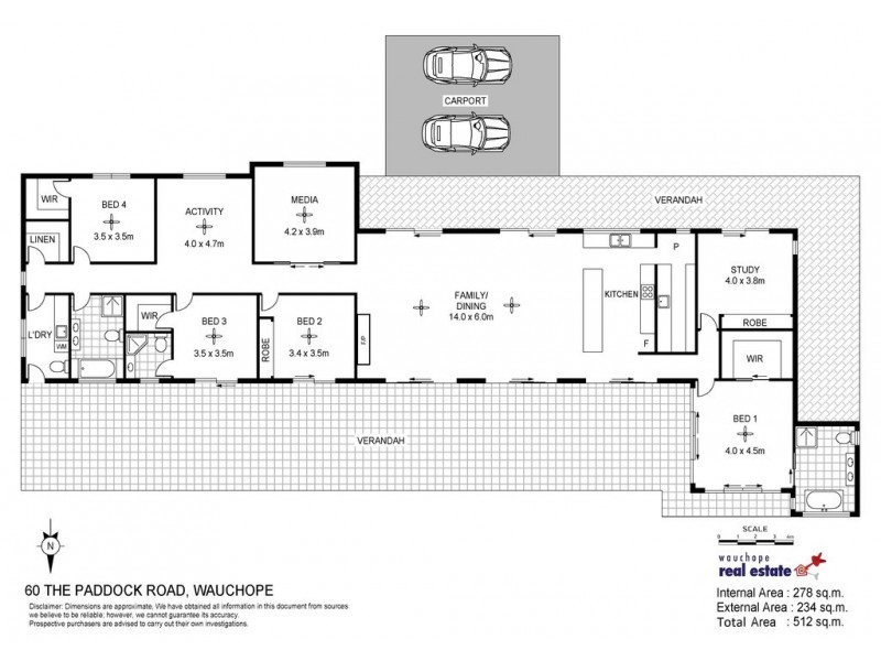 60 The Paddock Road, Wauchope NSW 2446 Floorplan