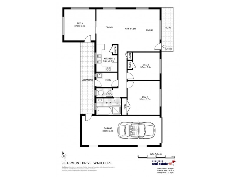 9 Fairmont Drive, Wauchope NSW 2446 Floorplan