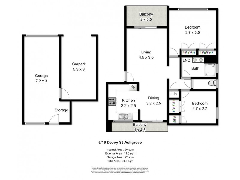 6/16 Devoy Street, Ashgrove QLD 4060 Floorplan