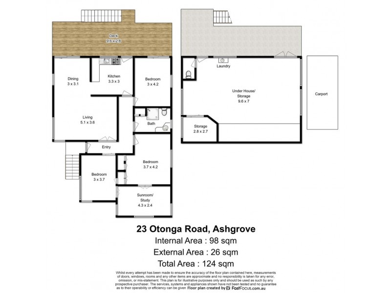 23 Otonga Road, Ashgrove QLD 4060 Floorplan