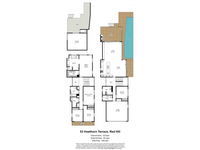 53 Hawthorn Terrace, Red Hill QLD 4059 Floorplan