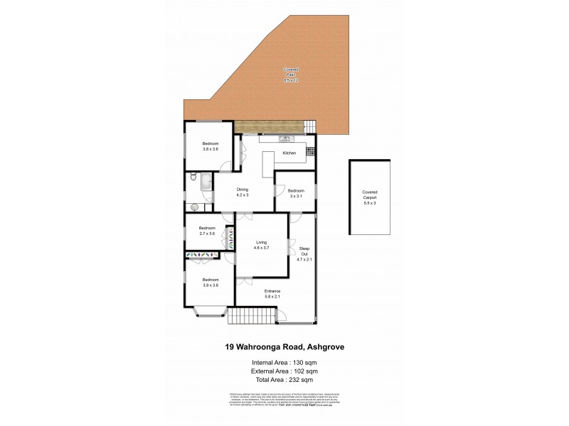 19 Wahroonga Road, Ashgrove QLD 4060 Floorplan