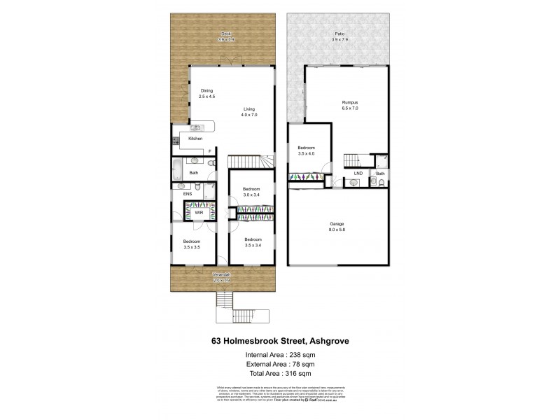 63 Holmesbrook Street, Ashgrove QLD 4060 Floorplan
