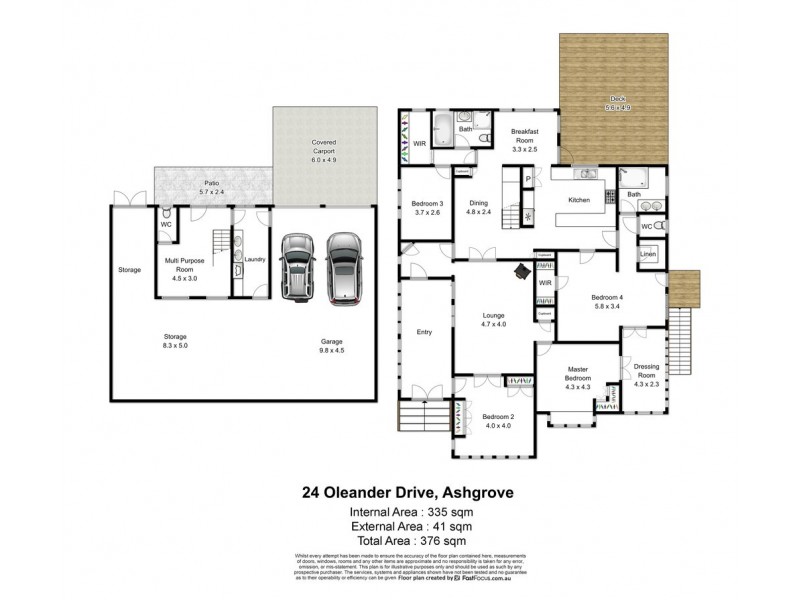 24 Oleander Drive, Ashgrove QLD 4060 Floorplan