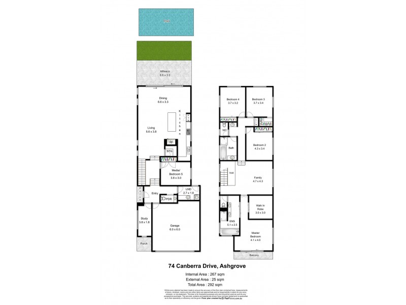 74 Canberra Drive, Ashgrove QLD 4060 Floorplan