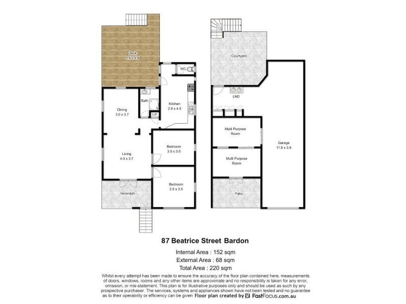 87 Beatrice Street, Bardon QLD 4065 Floorplan