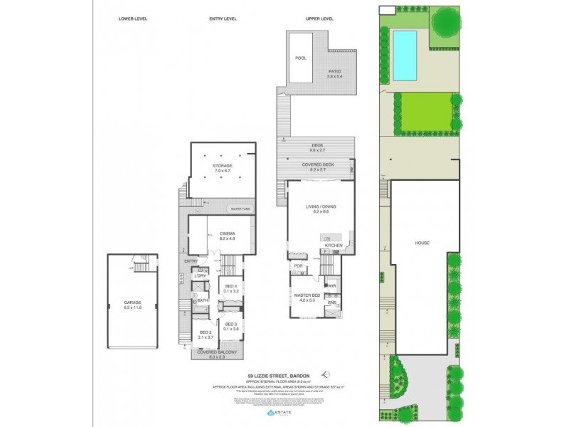 59 Lizzie Street, Bardon QLD 4065 Floorplan