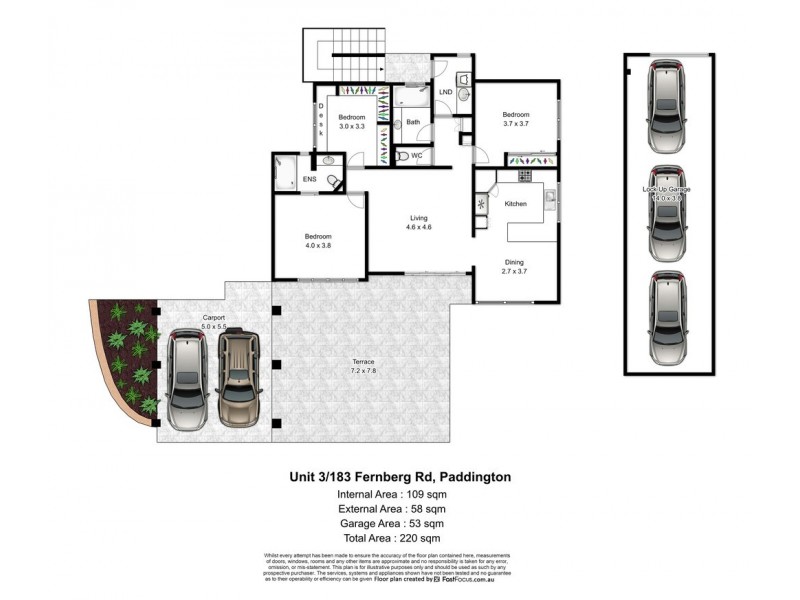 U3/183 Fernberg Road, Paddington QLD 4064 Floorplan