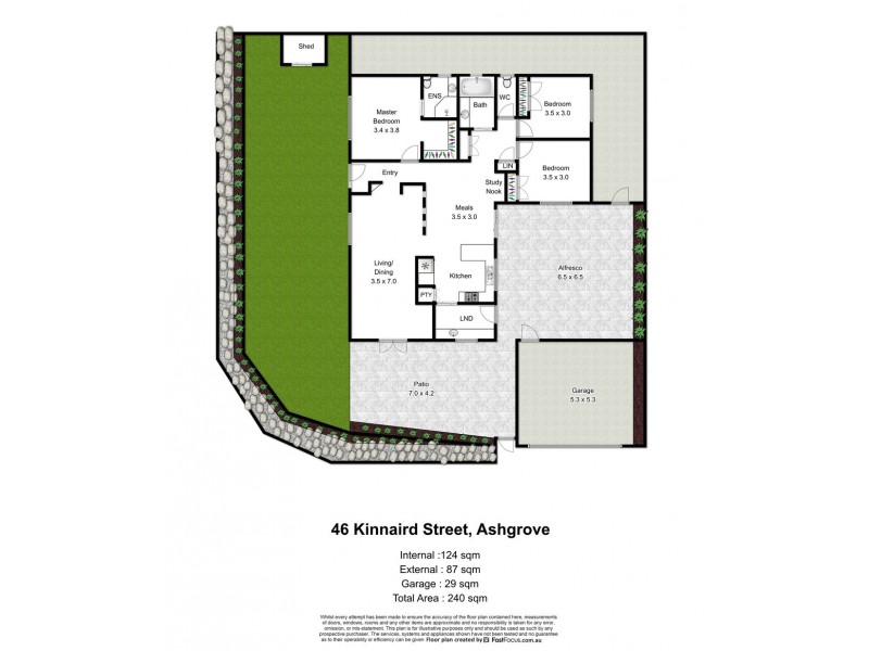 46 Kinnaird Street, Ashgrove QLD 4060 Floorplan