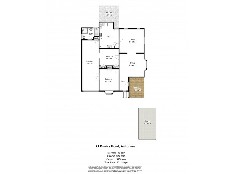 21 Davies Road, Ashgrove QLD 4060 Floorplan