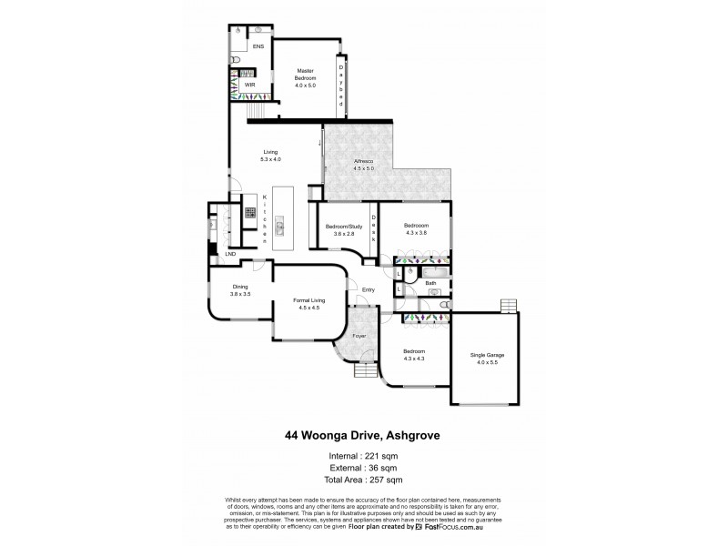 44 Woonga Drive, Ashgrove QLD 4060 Floorplan