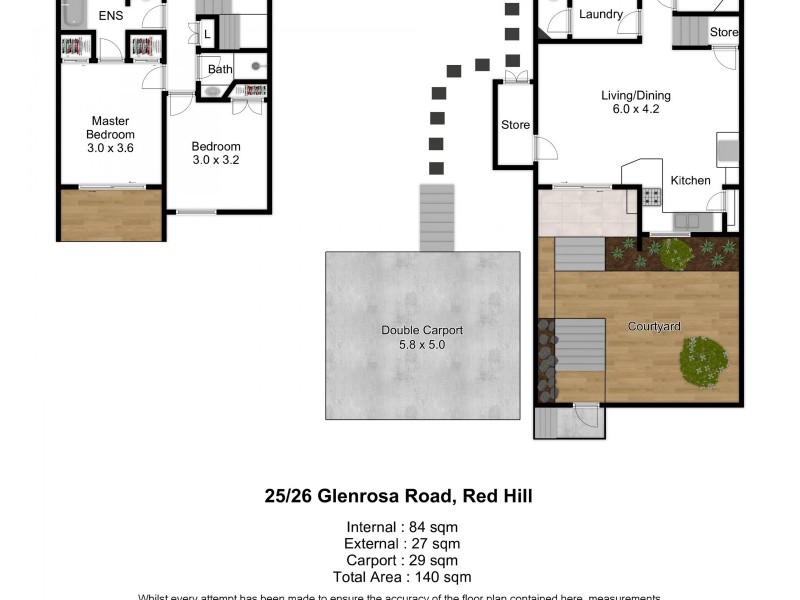 U25/26 Glenrosa Road, Red Hill QLD 4059 Floorplan
