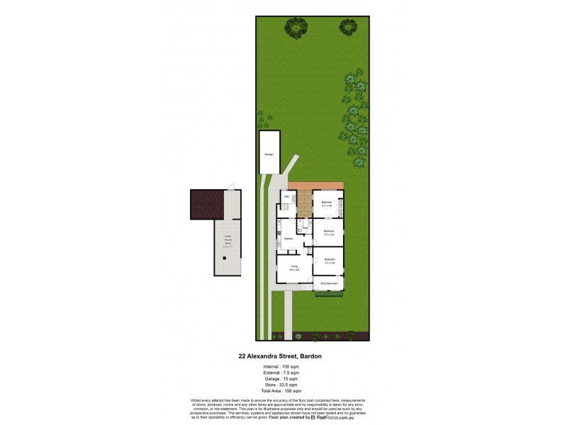 22 Alexandra Street, Bardon QLD 4065 Floorplan