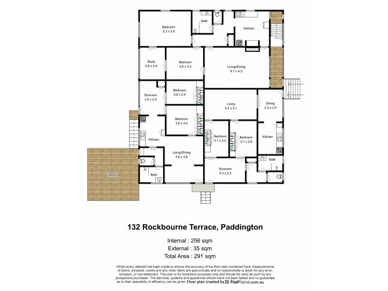 132 Rockbourne Terrace, Paddington QLD 4064 Floorplan