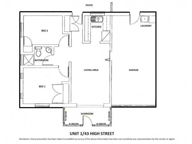 1/43 High Street, Lutwyche QLD 4030 Floorplan