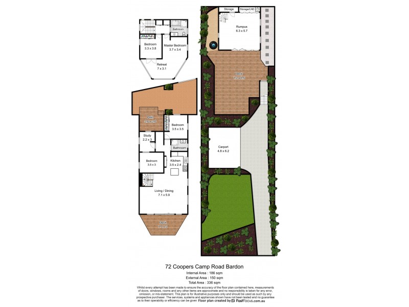 72 Coopers Camp Road, Bardon QLD 4065 Floorplan