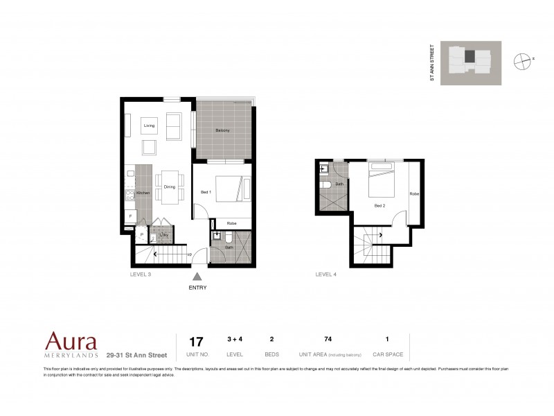 17/31-33 St Ann St, Merrylands NSW 2160 Floorplan