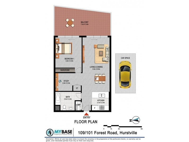 109/101 Forest Road, Hurstville NSW 2220 Floorplan