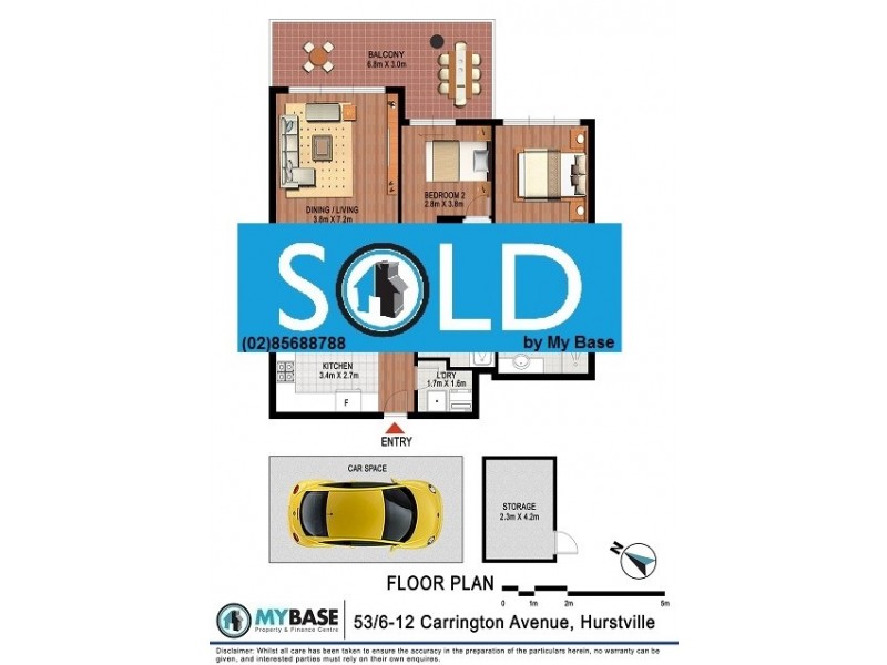 53/6-12 Carrington Avenue, Hurstville NSW 2220 Floorplan