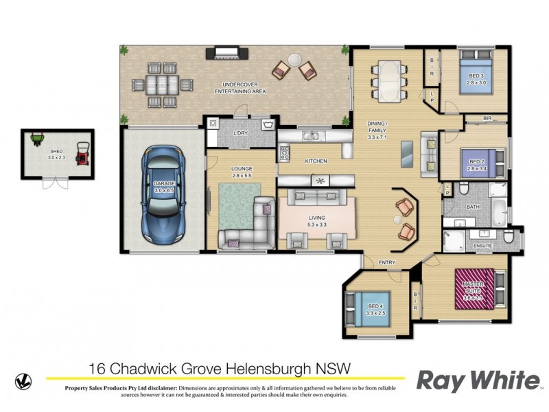 16 Chadwick Grove, Helensburgh NSW 2508 Floorplan