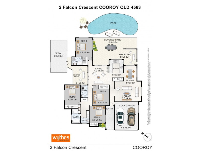 2 Falcon Crescent, Cooroy QLD 4563 Floorplan