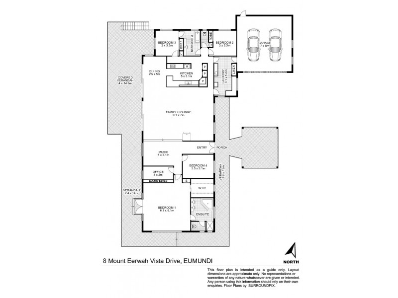 8 Mount Eerwah Vista Drive, Eumundi QLD 4562 Floorplan