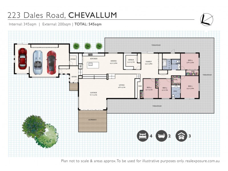 223 Dales Road, Chevallum QLD 4555 Floorplan