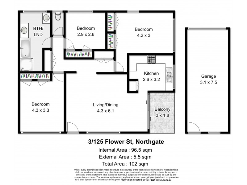 3/125 Flower Street, Northgate QLD 4013 Floorplan
