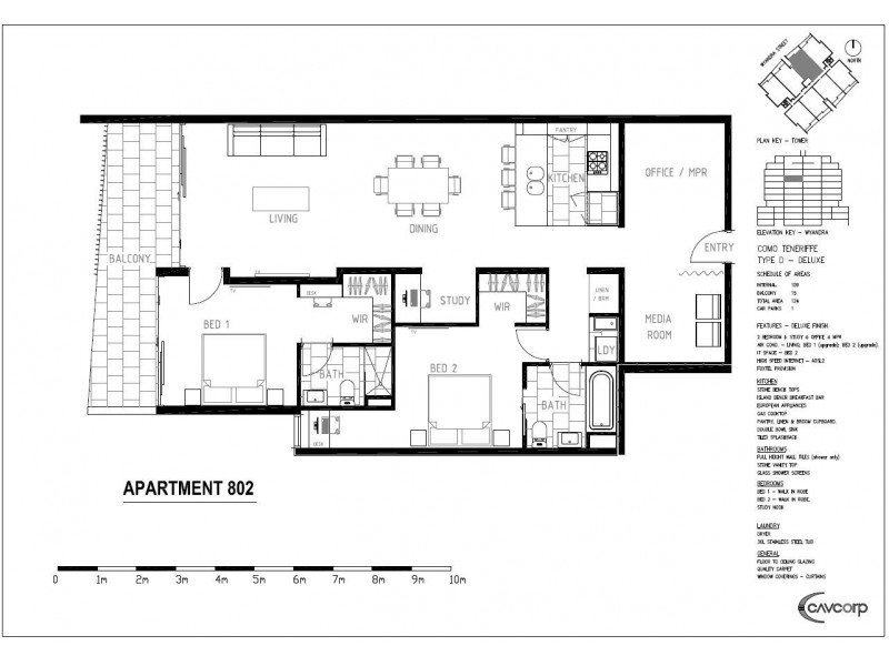 802/53 Wyandra Street, Teneriffe QLD 4005 Floorplan
