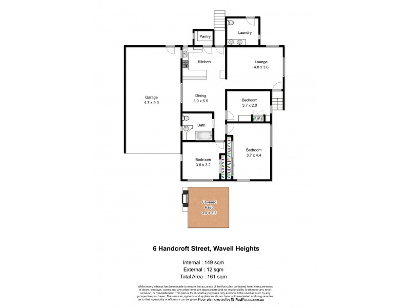 6 Handcroft Street, Wavell Heights QLD 4012 Floorplan