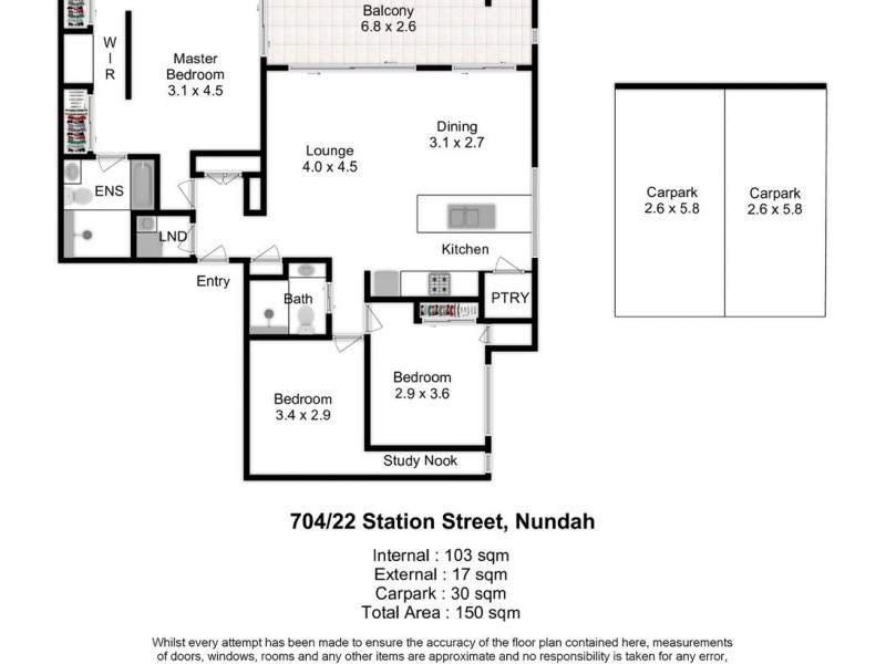 704/18-22 Station Street, Nundah QLD 4012 Floorplan