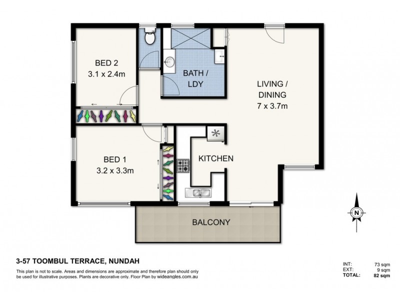 3/57 TOOMBUL TERRACE, Nundah QLD 4012 Floorplan