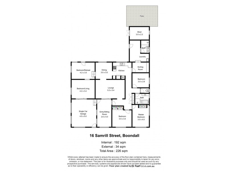 16 Samrill Street, Boondall QLD 4034 Floorplan