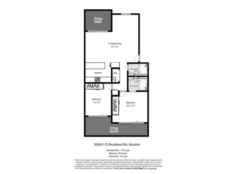506/73 Buckland Road, Nundah QLD 4012 Floorplan