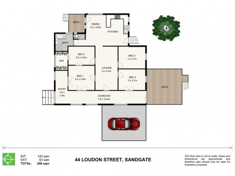 44 LOUDON STREET, Sandgate QLD 4017 Floorplan