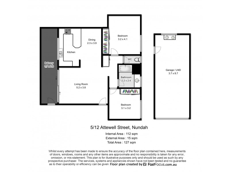 5/12 Attewell, Nundah QLD 4012 Floorplan