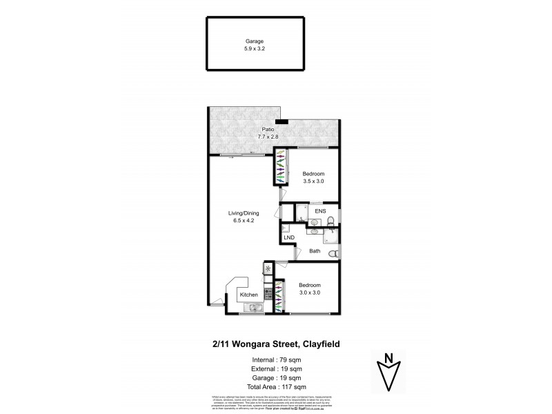 2/11 Wongara Street, Clayfield QLD 4011 Floorplan