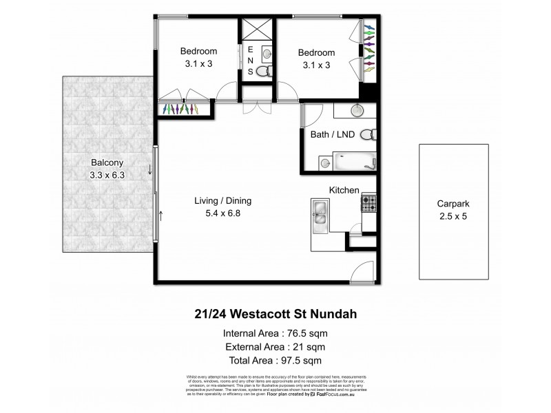 21/24 Westacott Street, Nundah QLD 4012 Floorplan