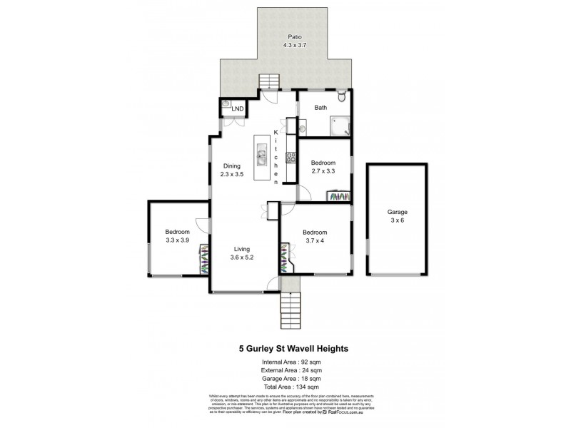 5 Gurley Street, Wavell Heights QLD 4012 Floorplan