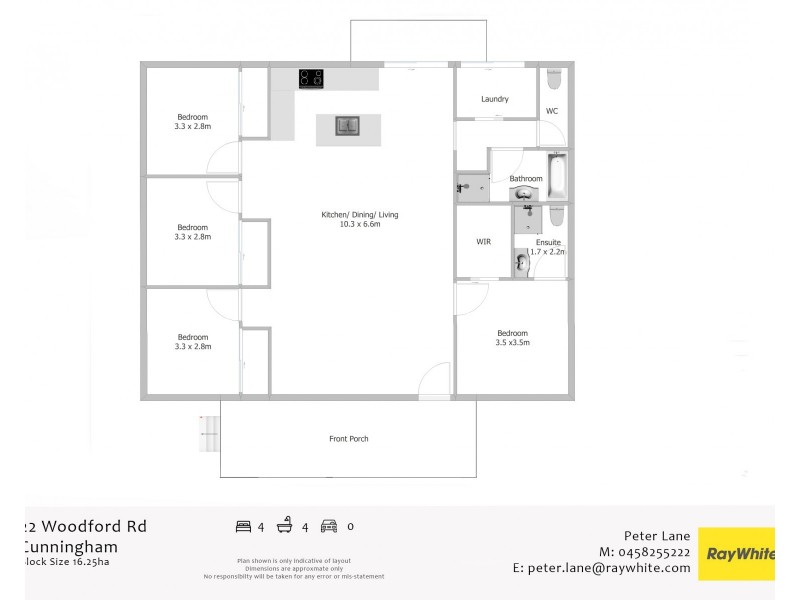 22 Woodford Drv, Cunningham QLD 4370 Floorplan