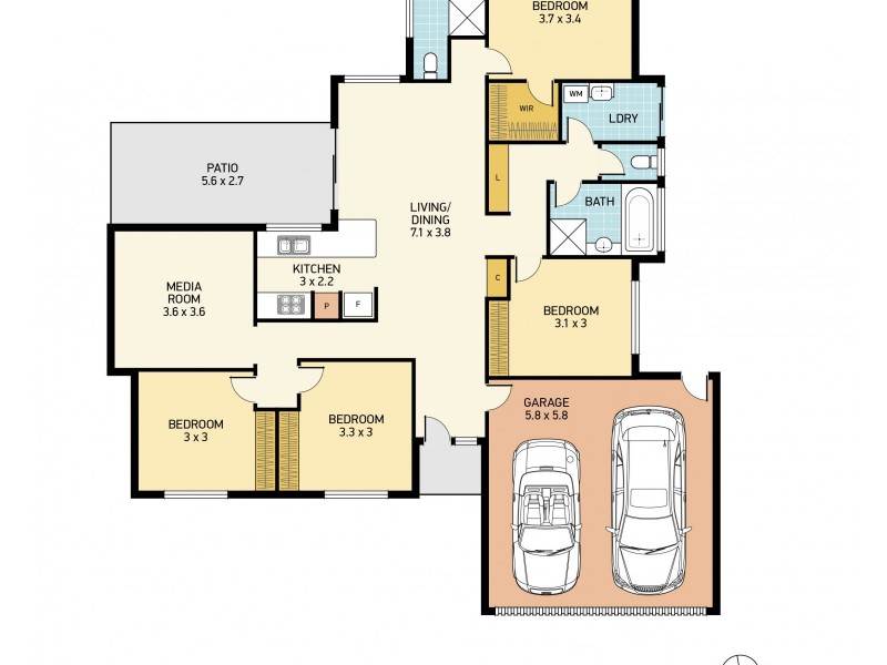 46 Ronald Court, Caboolture South QLD 4510 Floorplan