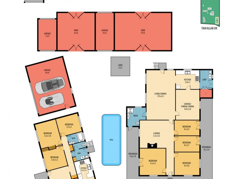 132 Trafalgar Drive, Morayfield QLD 4506 Floorplan