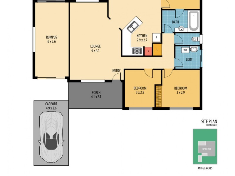 6 Antigua Crescent, Deception Bay QLD 4508 Floorplan