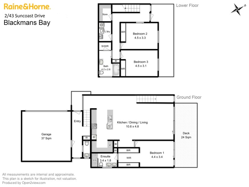 2/43 Suncoast Drive, Blackmans Bay TAS 7052 Floorplan