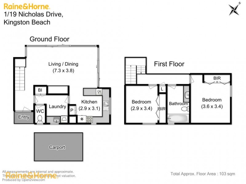 1/19 Nicholas Drive, Kingston Beach TAS 7050 Floorplan