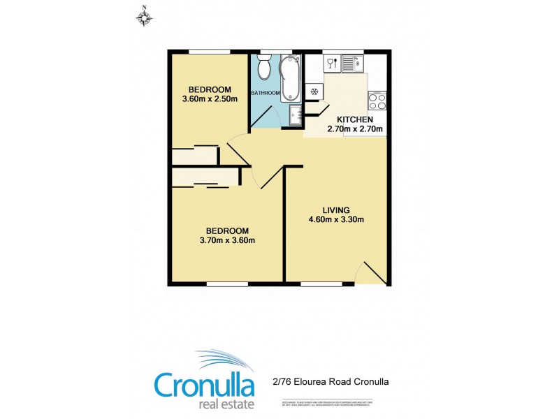 2/76 Elouera Rd, Cronulla NSW 2230 Floorplan