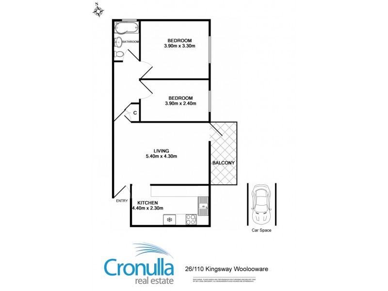26/110 Kingsway, Woolooware NSW 2230 Floorplan